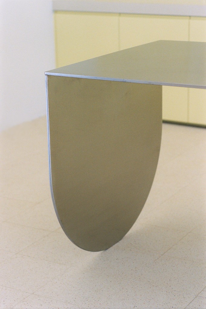 Metal table detail